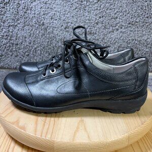 Waldlaufer Dana Walking Shoes Womens Size 10.5 Wide Black Leather Low Top Oxford